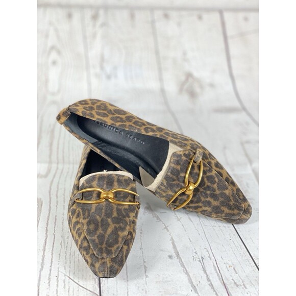 New Veronica Beard Champlain Chain Leopard Loafer Women's 6.5 - Picture 2 of 7